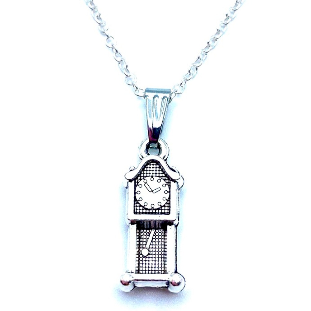 Grandfather Clock Necklace May Be Personalized